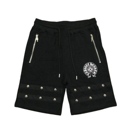 Chrome Hearts Black zip Shorts