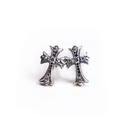 Ch Cross Baby Fat Stud Pierce With Pave Pearl