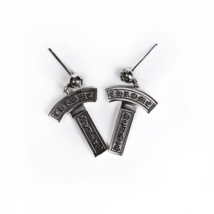 Ch Logo Drop Chrome Hearts Earrings