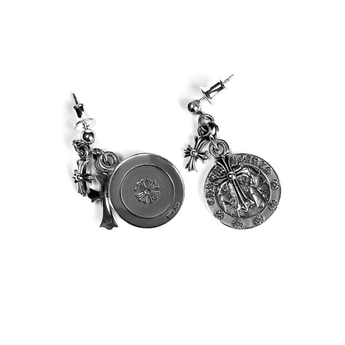 Cross Angel Medallion Chrome Hearts Earrings