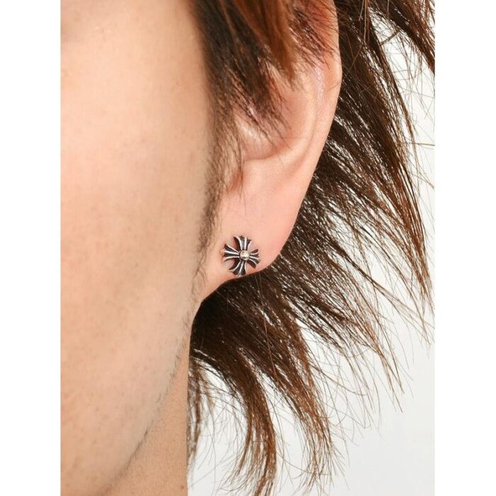 Cross Cut out Stud Chrome hearts Earring