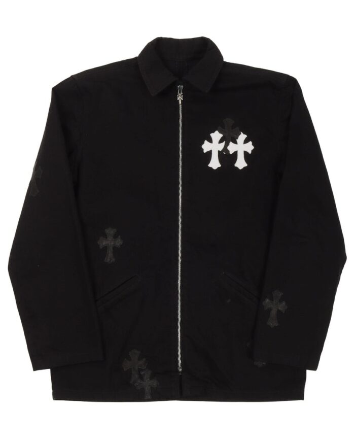 Chrome Hearts Cemetery Cross Zip Up Work Jacket