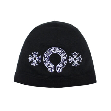 Chrome Hearts Horseshoe Skull Cap Beanie – Black