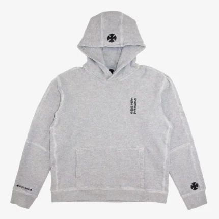 Chrome Hearts Leather Patch Fuck You Hoodie – Grey