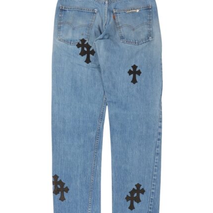 Chrome Hearts Levi’s Cross Patch Jeans – Blue