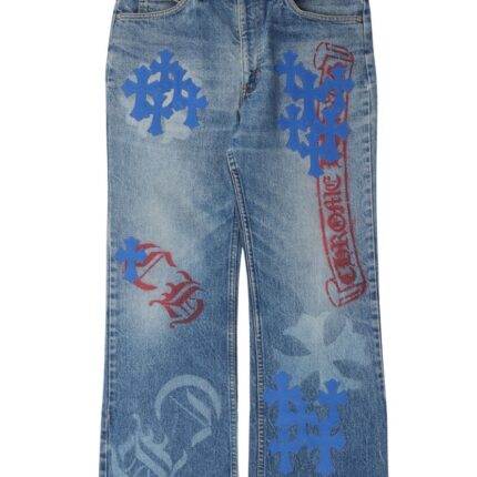 Chrome Hearts Levi’s Stencil Cross Patch Jeans