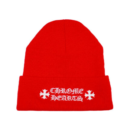 Chrome Hearts Logo Beanie – Red