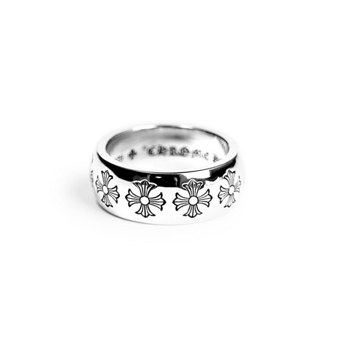 Etched Plus Band Chrome Hearts Ring