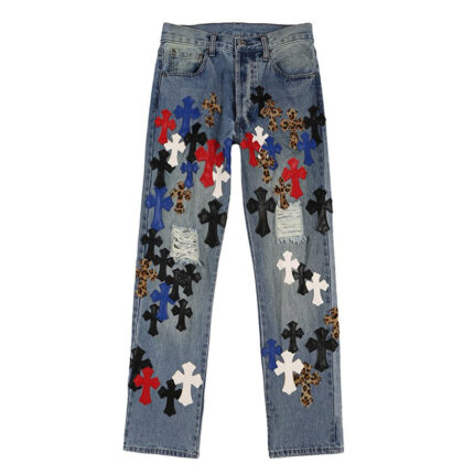 Firmranch Leather Leopard Cross Pants