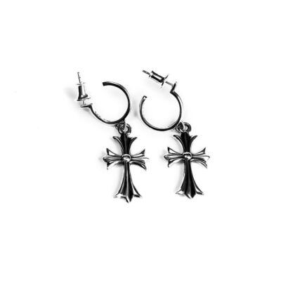 Tiny Cross Hoop Chrome Hearts Earrings