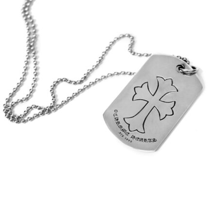 Tiny Ch Cross Cutout Dog Tag Chain