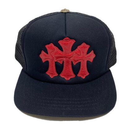 Chrome Hearts Cemetery Trucker Hat – Black-Red