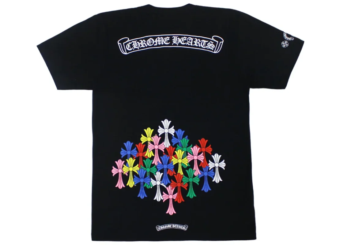 Chrome Hearts Multi Color Cross T-shirt Black