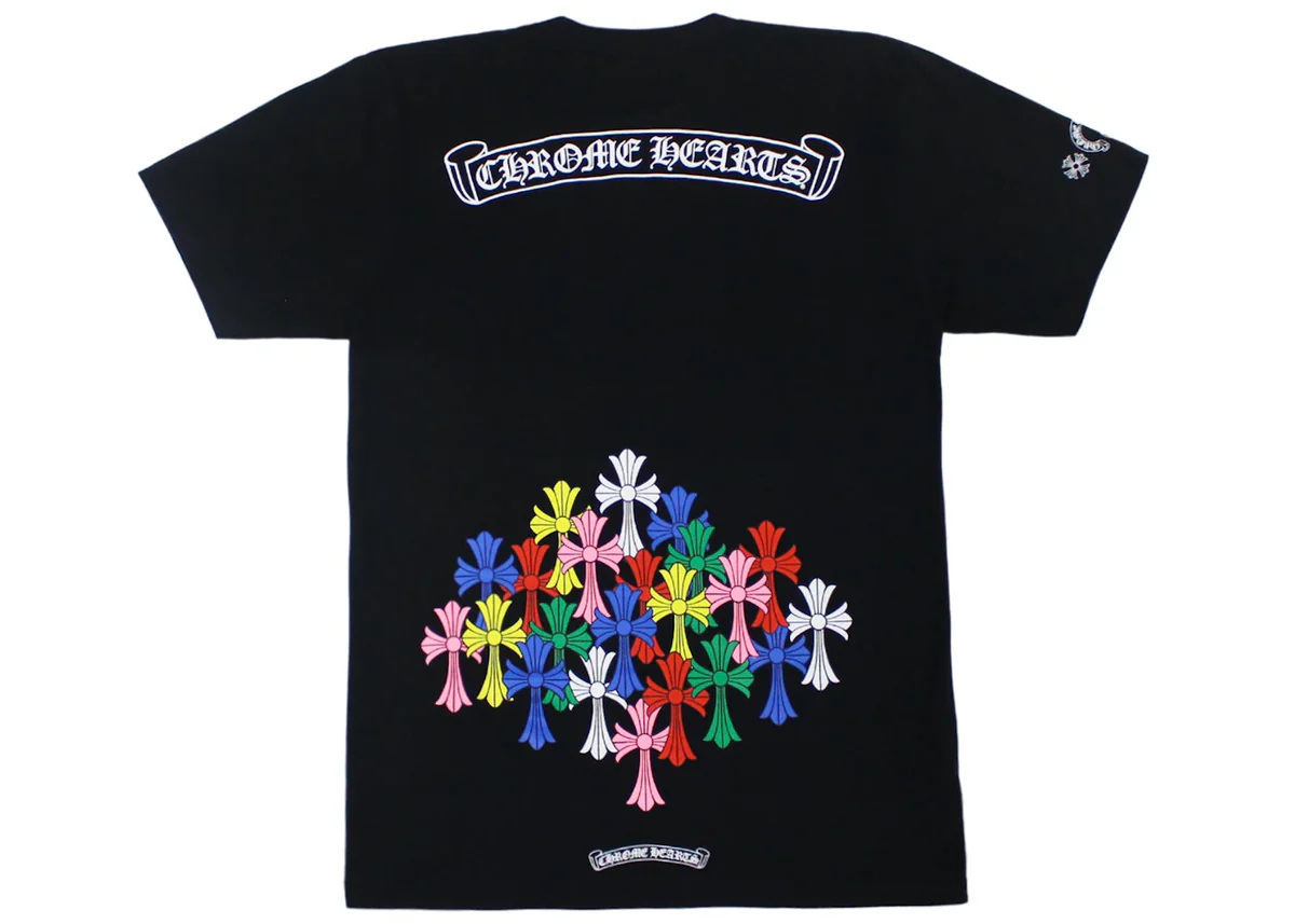 Chrome Hearts Multi Color Cross T-shirt Black