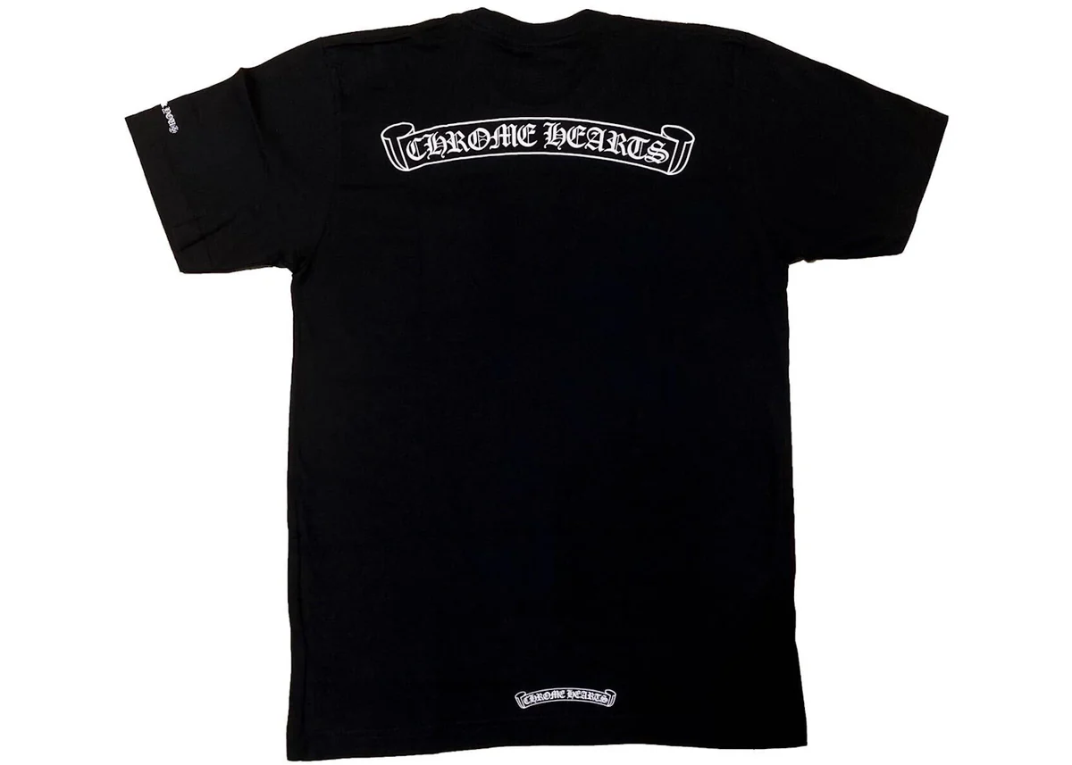 Chrome Hearts Scroll Logo T-Shirt Black Chrome Hearts Scroll Logo T-Shirt Black