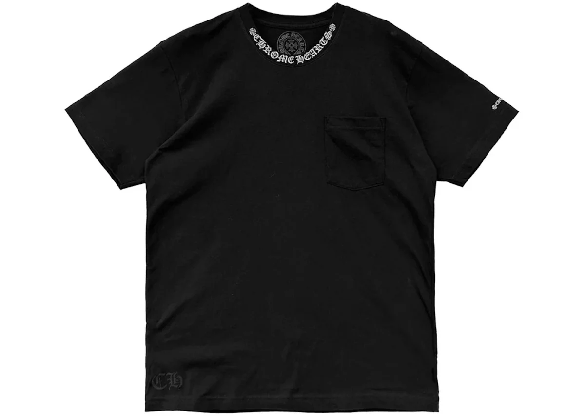 Chrome Hearts Short Sleeve Pocket Crew T-shirt Black Chrome Hearts Short Sleeve Pocket Crew T-shirt Black