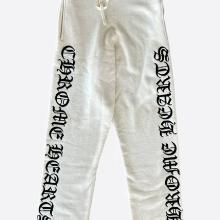 Chrome Hearts Matty Boy Beige Embroidered Cashmere Sweatpants
