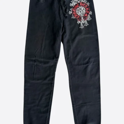 Chrome Hearts Matty Boy Black Cemetery Horseshoe Logo Sweatpants