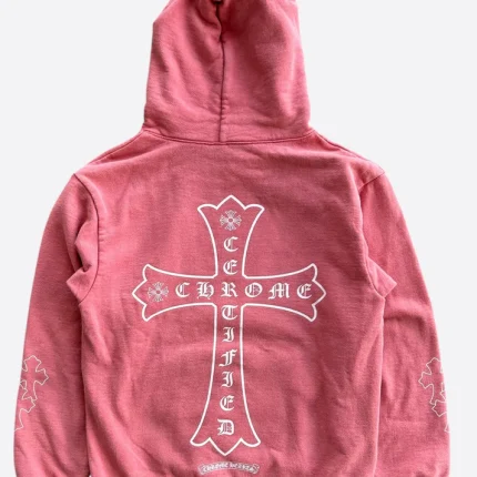 Chrome Hearts Matty Boy Drake Red Certified Cross Logo Hoodie