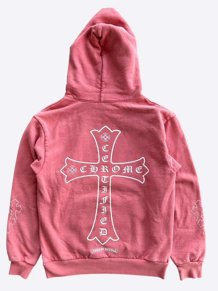 Chrome Hearts Matty Boy Drake Red Certified Cross Logo Hoodie2 Chrome Hearts Matty Boy Drake Red Certified Cross Logo Hoodie