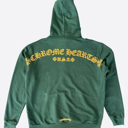Chrome Hearts Matty Boy Green T-Bar Logo Hoodie
