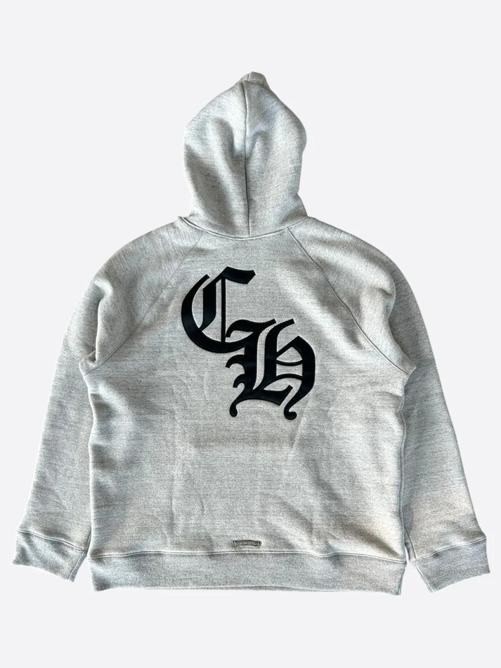 Chrome Hearts Matty Boy Grey Triple Cross CH Logo Embroidered Hoodie2 Chrome Hearts Matty Boy Grey Triple Cross CH Logo Embroidered Hoodie