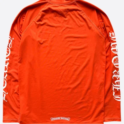 Chrome Hearts Matty Boy Orange Horseshoe Logo Rash Guard Longsleeve T-Shirt