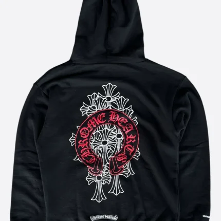 Chrome hearts matty boy black cemetery horseshoe logo zip up hoodie