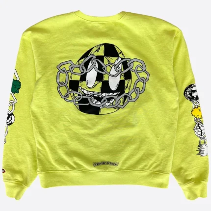 Chrome hearts matty boy green chainlink sweater
