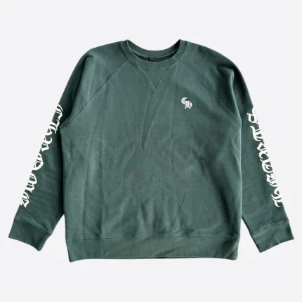 Chrome hearts matty boy green embroidered logo sweater