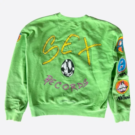 Chrome hearts matty boy green sex records logo sweater