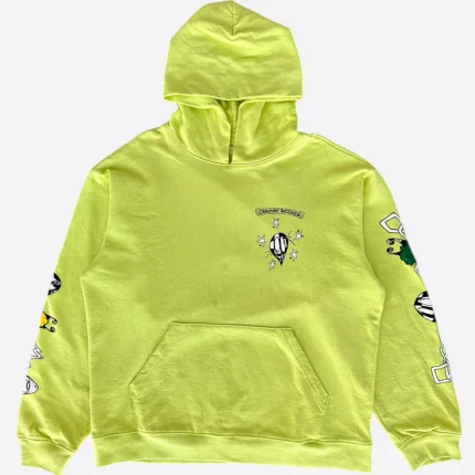 Chrome hearts matty boy lime green chainlink hoodie