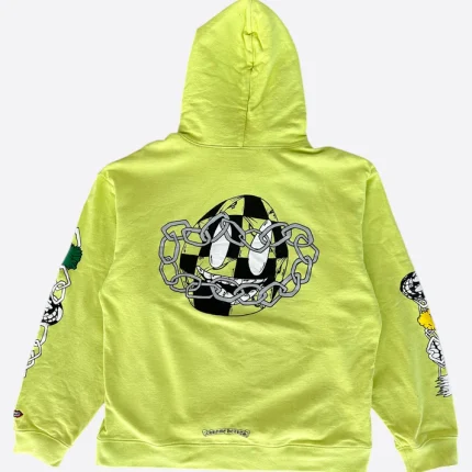 Chrome hearts matty boy lime green chainlink hoodie