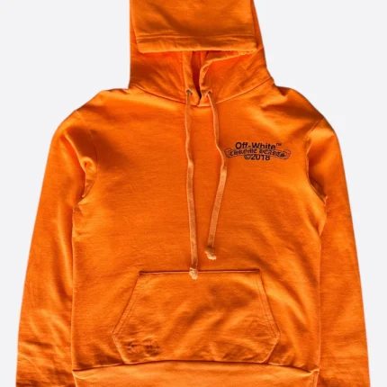 Chrome hearts matty boy off-white orange scroll logo hoodie