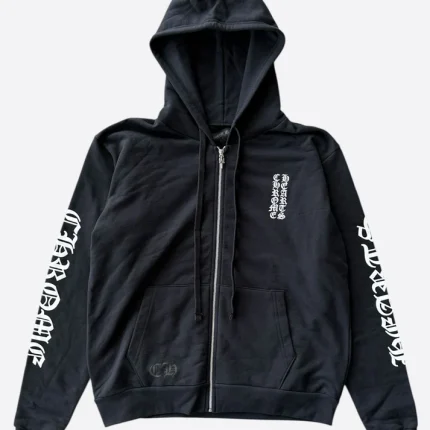 Chrome hearts matty boy script logo zip up hoodie