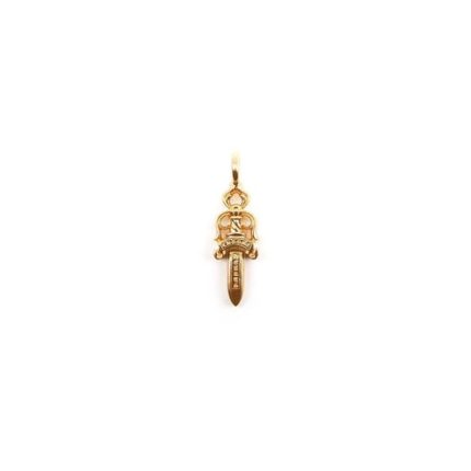 Chrome Hearts 22K Gold Dagger Pendant