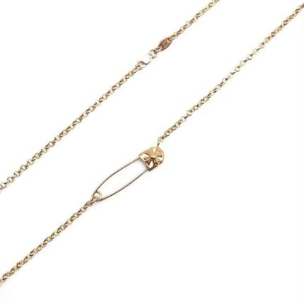 Chrome Hearts 22K Gold Pin Necklace