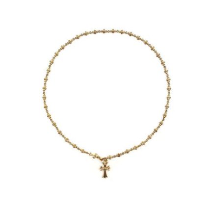 Chrome Hearts 22K Gold Tiny E Chokechain Necklace