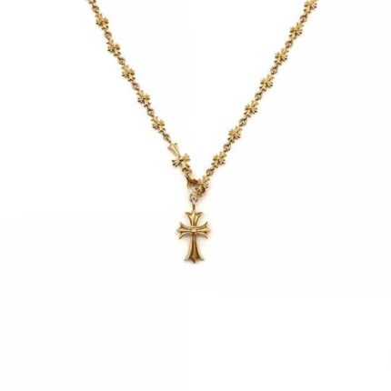 Chrome Hearts 22K Gold Tiny E Chokechain Necklace