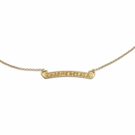 Chrome Hearts 22k Gold Scroll Roll Chain Necklace